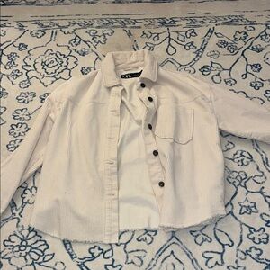 Zara Cream Striped Casual Shirt